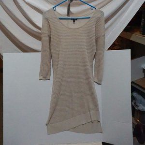 Express Cream Nude Longsleeve Sweater Dress